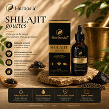 Shilajit gouttes Herbosia : une forme liquide pratique pour soutenir la vitalité au quotidien
