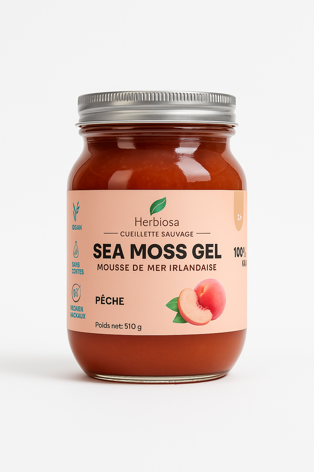 Gel de Sea Moss – Arôme Naturel Pêche
