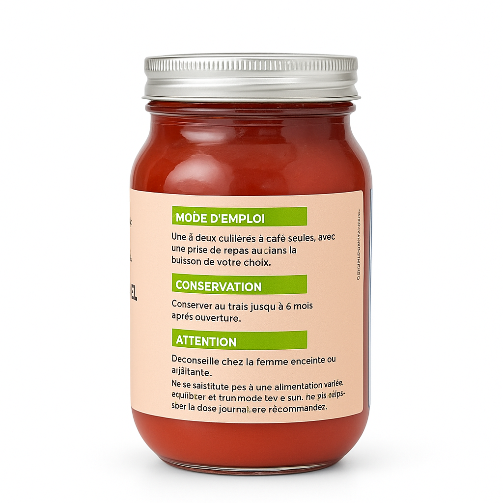 Gel de Sea Moss – Arôme Naturel Pêche